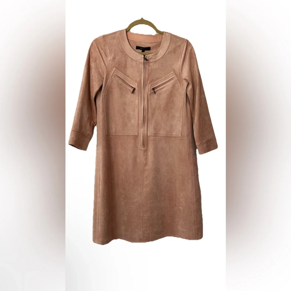 BCBGMaxAzria Blush Midi Dress with 3/4 Sleeves - Picture 3 of 12